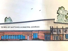 A drawing of the Town of Mattawa's proposed municipal complex. Dean Backer Photo
