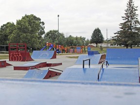 The skate park at Thomson Park, pictured in September 2019. Along with a multi-use court, city council has directed staff, as part of its 2021 budget discussions, to explore the creation of a skate park and pump track in North Bay. Nugget File Photo