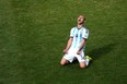 Javier Mascherano of Argentina celebrates after defeating Belgium 1-0. (Jamie Squire/Getty Images)