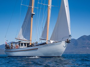 he six-passenger Passing Cloud plies the waters of British Columbia, offering up amazing journeys designed to inspire and educate at the same time.