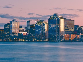 Halifax_Harbour_Sunset_Skyline,_Nova_Scotia_(24237034620)