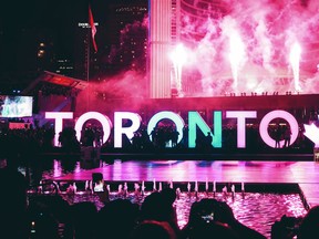 Toronto sign at Nathan Phillips Square.