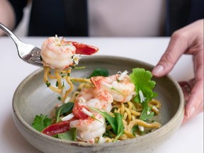 It's spot prawn season at the Fairmont Pacific Rim's Lobby Bar and Lounge.