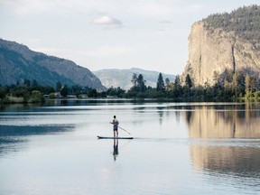 Paddling Vaseaux Lake in B.C.'s Interior.