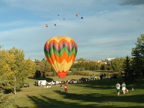 Hot air balloons over Canada