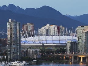 A shot of the stadium in Vancouver, British Columbia