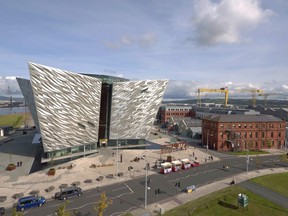 Titanic Belfast dominates the city's skyline, along with the twin Harland and Wolff cranes.
