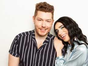 Thomas Leblanc, left, and Tranna Wintour host the CBC podcast Chosen Family