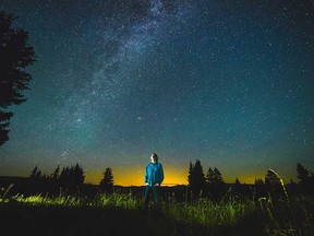 Milky Way in the night sky