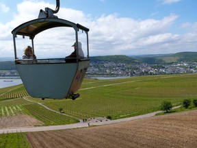 Rüdesheim's cable car delivers panoramic views over Riesling vineyards of the Rhine Valley. Photo credit: Sarah Staples, Insta @itravelnwrite