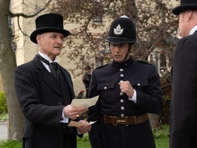 Colm Feore, left, and Jonny Harris in Murdoch Mysteries.