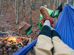 Camping in the autumn