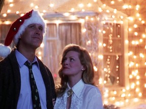 Chevy Chase, left, and Beverly D'Angelo in National Lampoon's Christmas Vacation.