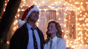 Chevy Chase, left, and Beverly D'Angelo in National Lampoon's Christmas Vacation.