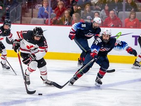 Canada and the U.S. battle in women's hockey at the 2020 IIHF Women's World Championship