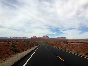 Monument Valley is a key attraction on the road from Utah to Arizona