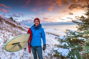 In Nova Scotia, a top cold-water surfing destination, riders paddle into the Atlantic all winter long.