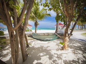 The beach at Breezes Bahamas.