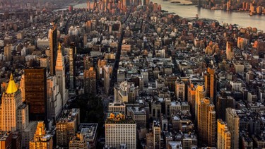 aerial view manhattan