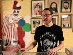 Ryan Graveface has a John Wayne Gacy "Killer Clown" prison art collection at Graveface Museum.