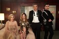 Catherine O'Hara, left, Annie Murphy, Eugene Levy and Dan Levy as the Rose family on Schitt's Creek.