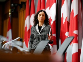 Chief Public Health Officer of Canada Dr. Theresa Tam arrives for a news conference on COVID-19 at West Block on Parliament Hill in Ottawa
