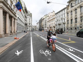 Milan — which has the worst air pollution in Italy — is taking advantage of empty streets during the pandemic to revamp its road network, reducing car usage in favour of bikes and public transportation.