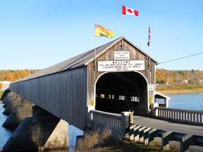The longest wooden covered bridge in the world is located in Hartland, New Brunswick