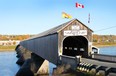 The longest wooden covered bridge in the world is located in Hartland, New Brunswick