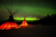Tour operators in Whitehorse, Yukon take people to an area outside the city with tipis and heated yurts to keep warm in while you wait for the northern lights to appear.