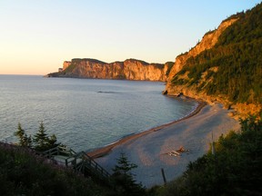 Beach in Forillon National Park.