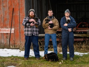 The boys of Letterkenny — K. Trevor Wilson, left, Jared Keeso and Nathan Dales.
