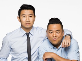 Simu Liu, left, and Andrew Phung star in Kim's Convenience.