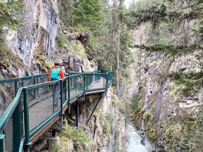 Johnston Canyon has long been among the most 
scenic trails in Alberta’s Banff National Park.
