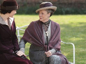 Michelle Dockery, left, and Maggie Smith in Downton Abbey — just the sort of thing for keeping up.
