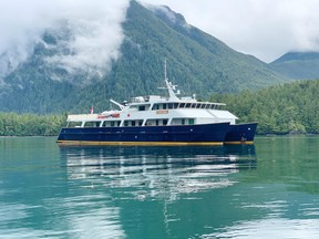 Maple Leaf Adventures’ catamaran Cascadia takes passengers around the top of Vancouver Island to experience its rugged beauty and catch a glimpse of rare wildlife.