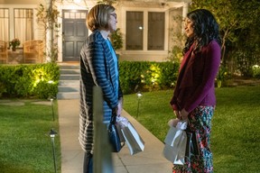 Mandy Moore as Rebecca, left, and Susan Kelechi Watson as Beth in This Is Us. The house where Kevin and Madison lived before splitting up (shown) is on the market.