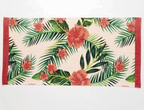 Fiber Reactive Tropical Beach Towel, $9.