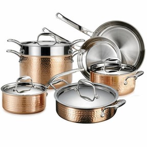 Martellata Copper 11-Piece Cookware Set