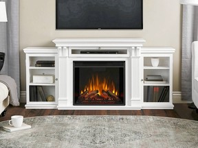 Now that walls are going up again, creating a focal point is easy with a combination display-fireplace-television stand, like this Calie Media Electric Fireplace, $1609 at Walmart.ca
