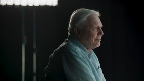 David Attenborough filming for Frozen Planet II