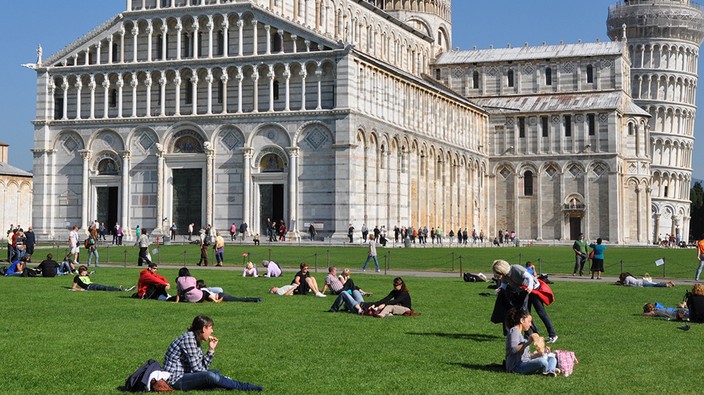 Lean In to Pisa,  and the Field of Miracles
