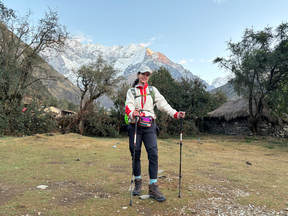In front of the Salkantay.