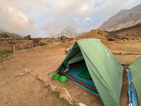 The campsite after day one of hiking.