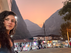Post-shower in Aguas Calientes.