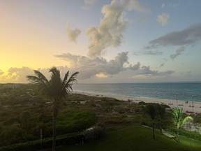 Sunset view from our balcony.