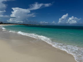The sprawling and beautiful Grace Bay Beach