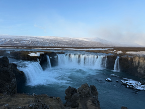 The Godafoss waterfall is a spectacular sight to see in Iceland.