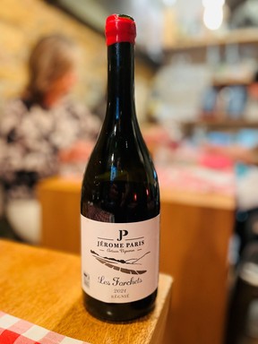 The Beaujolais wine at Bouchon Thomas.