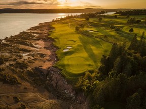 Golfers can watch the sunset over Passamaquoddy Bay at the Algonquin Resort.